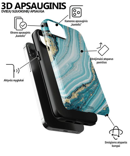 MARBLE OCEAN - Samsung A55 telefono dėklas