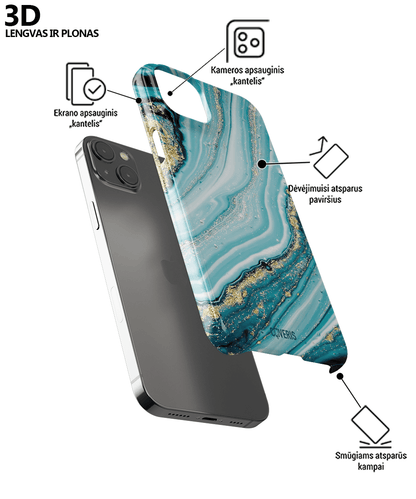 MARBLE OCEAN - iPhone 15 telefono dėklas