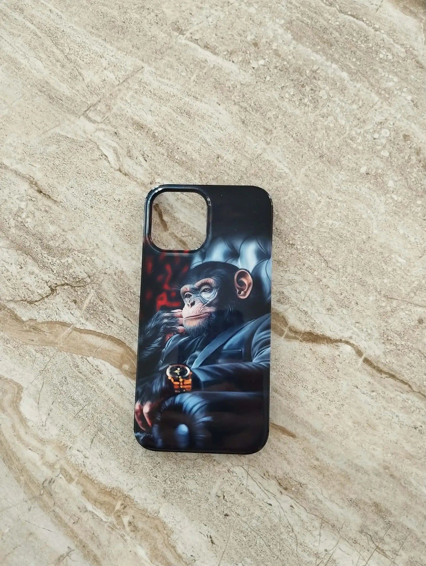 iPhone 12 Pro Max Premium PLONAS telefono dėklas - Beždžionė bosas