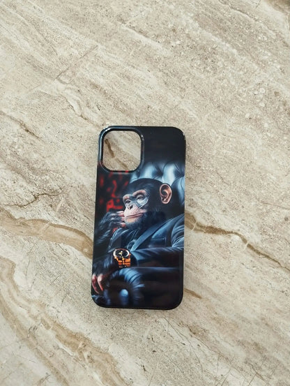 iPhone 12 Pro Max Premium PLONAS telefono dėklas - Beždžionė bosas