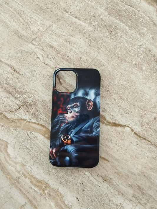 iPhone 12 Pro Max Premium PLONAS telefono dėklas - Beždžionė bosas