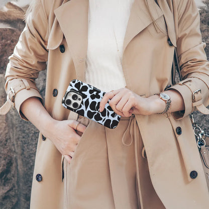 Telefono dėklas - Black flowers