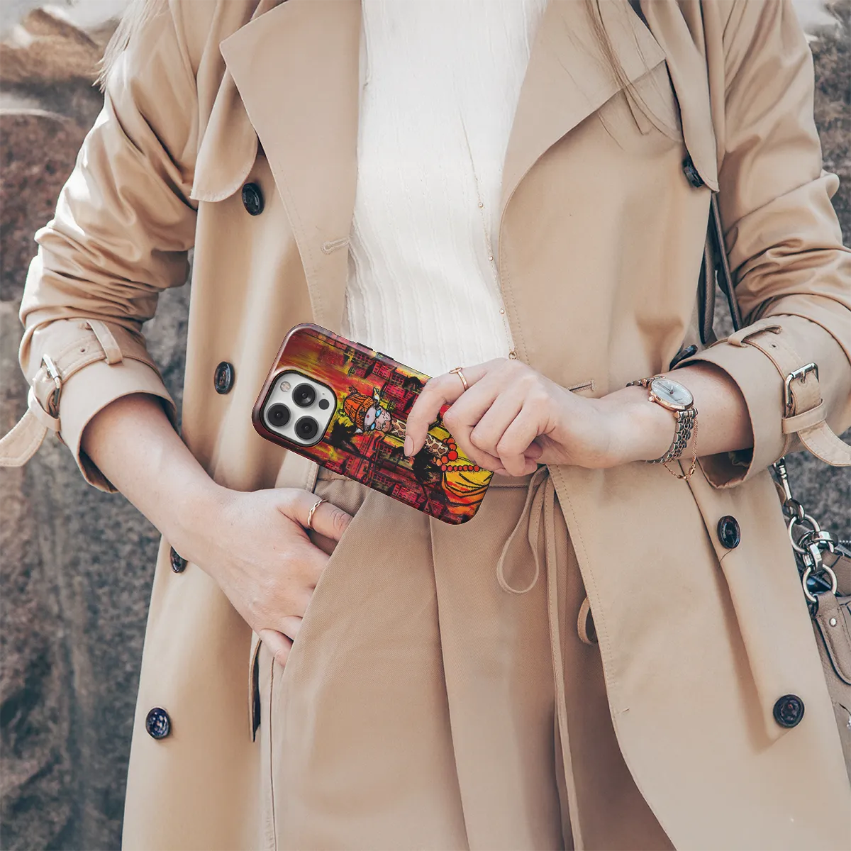 Menininko telefono dėklas - Žirafa