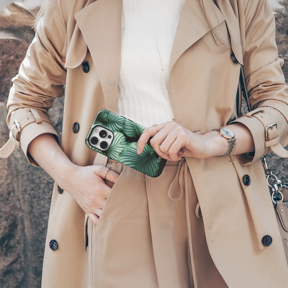 Telefono dėklas - Green Leafs