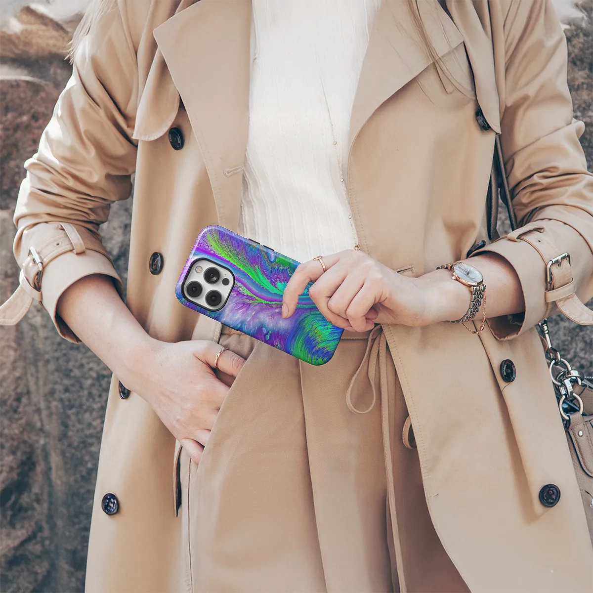 Telefono dėklas - Purple feather