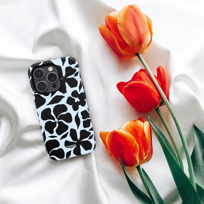 Telefono dėklas - Black flowers