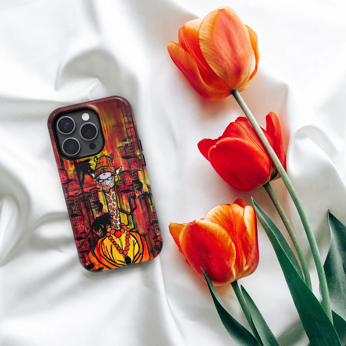 Menininko telefono dėklas - Žirafa