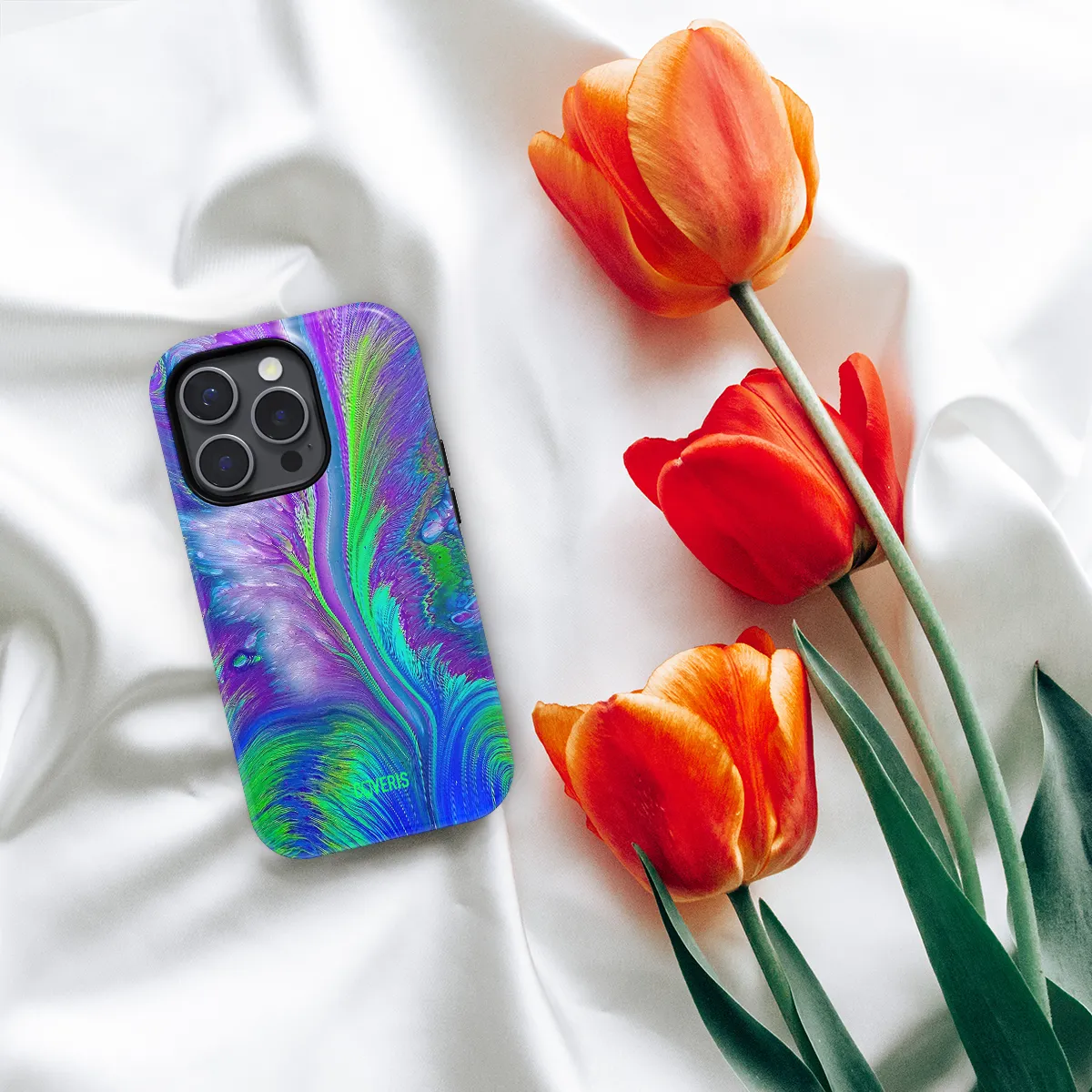 Telefono dėklas - Purple feather