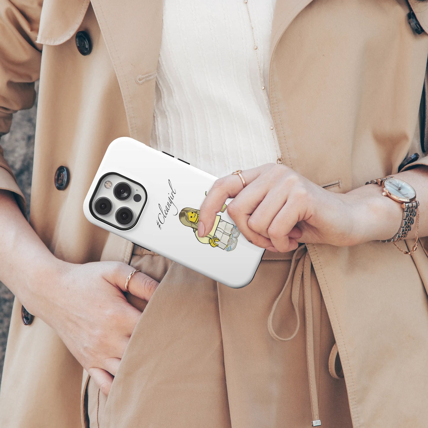 K.Panina telefono dėklas - Clean girl White