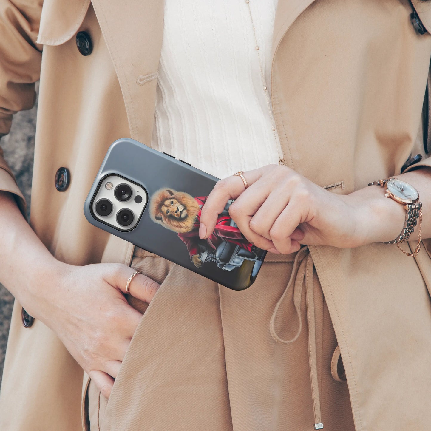 Mrs.Grey telefono dėklas - Liūtas