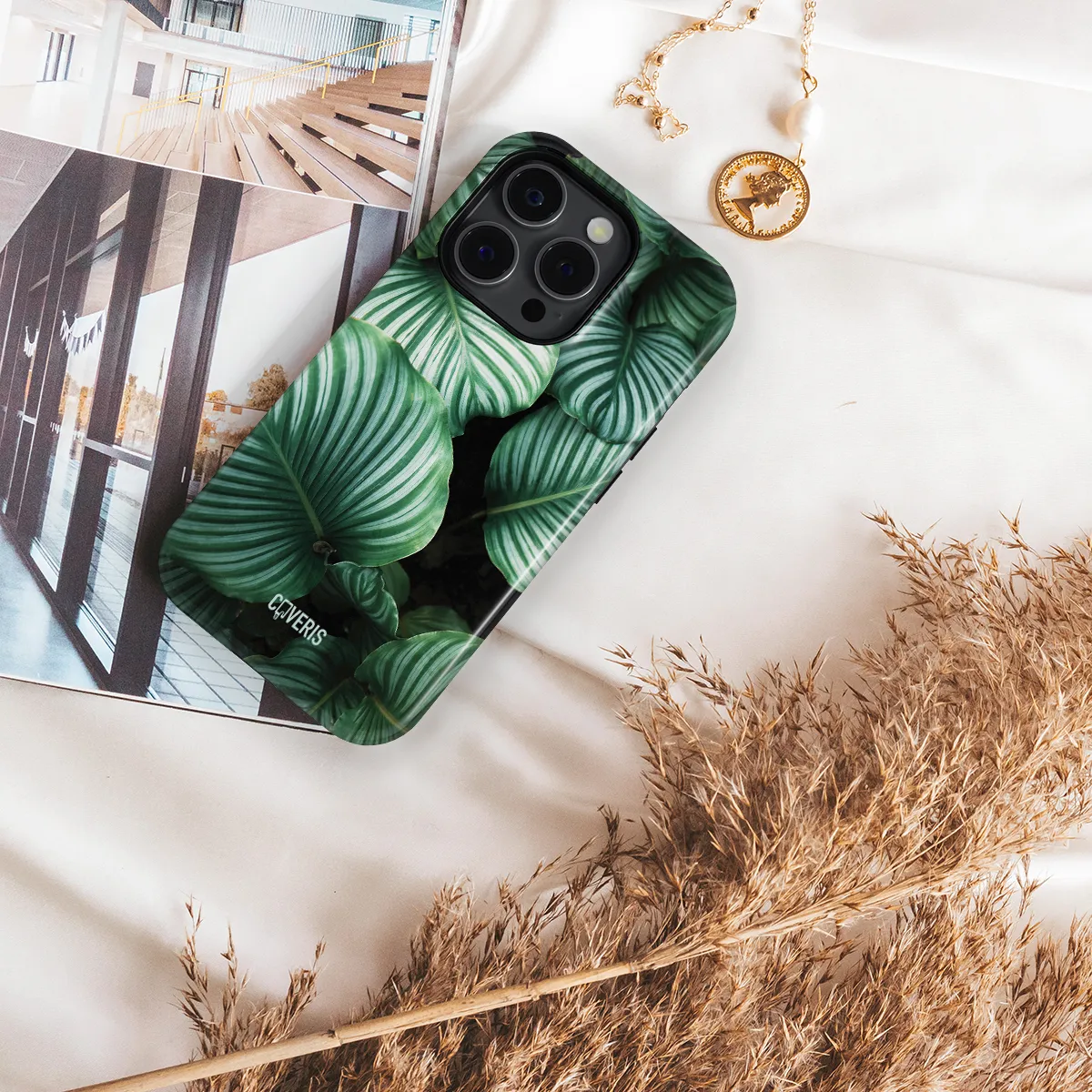 Telefono dėklas - Green Leafs