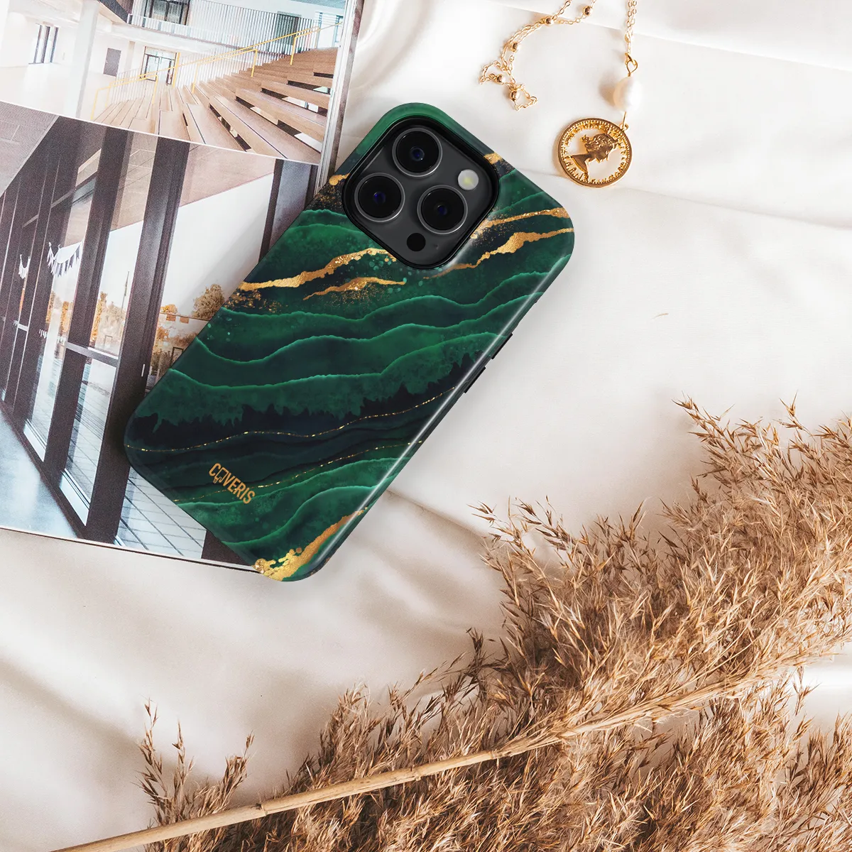 Telefono dėklas - Green Marble