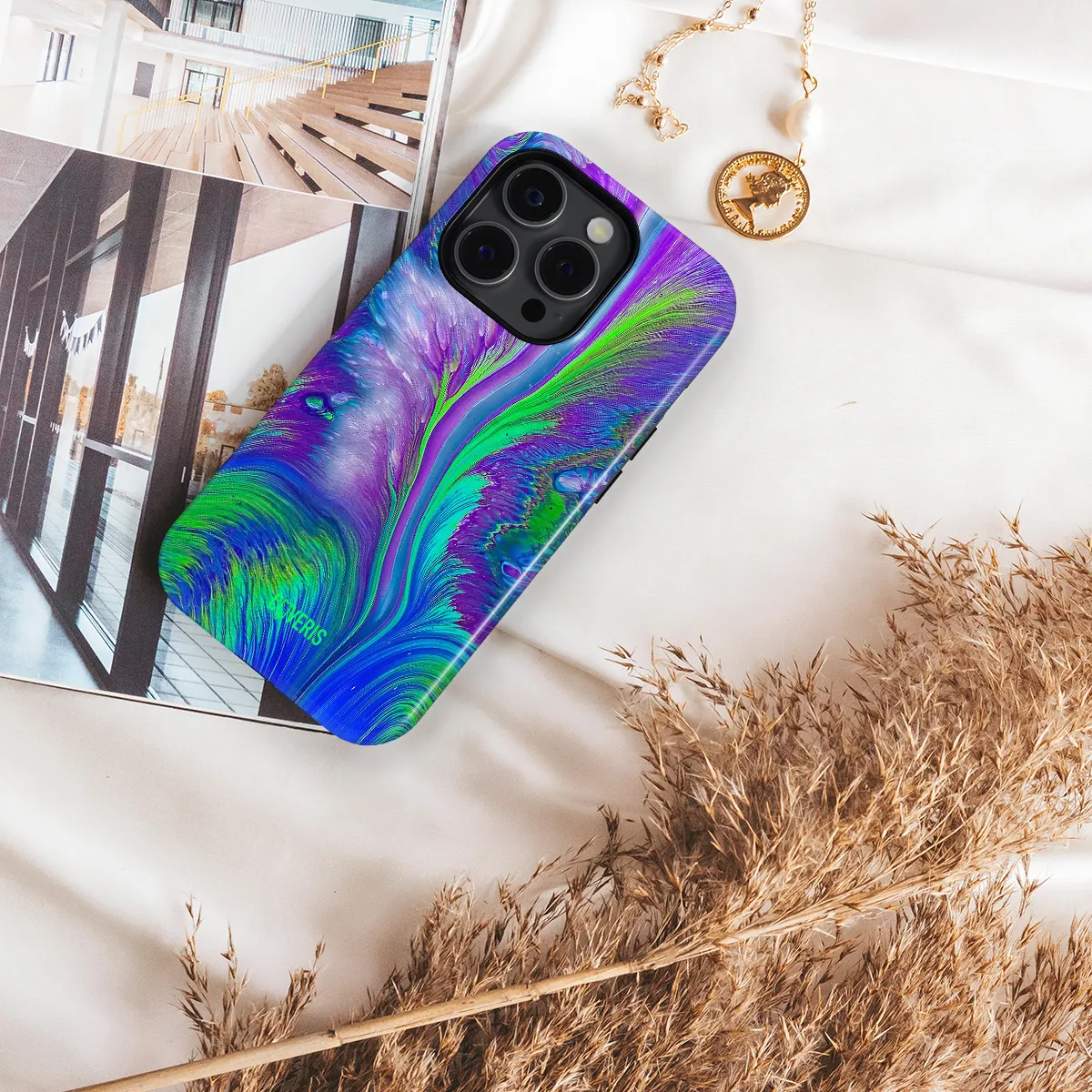 Telefono dėklas - Purple feather