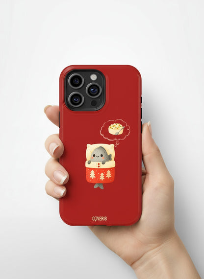 Hand holding phone case from above Telefono dėklas - Silkė Pataluose