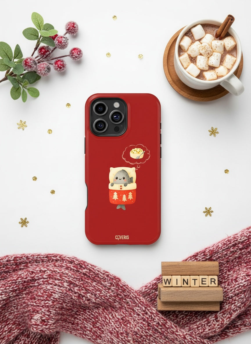 Flat lay composition of phone case Telefono dėklas - Silkė Pataluose