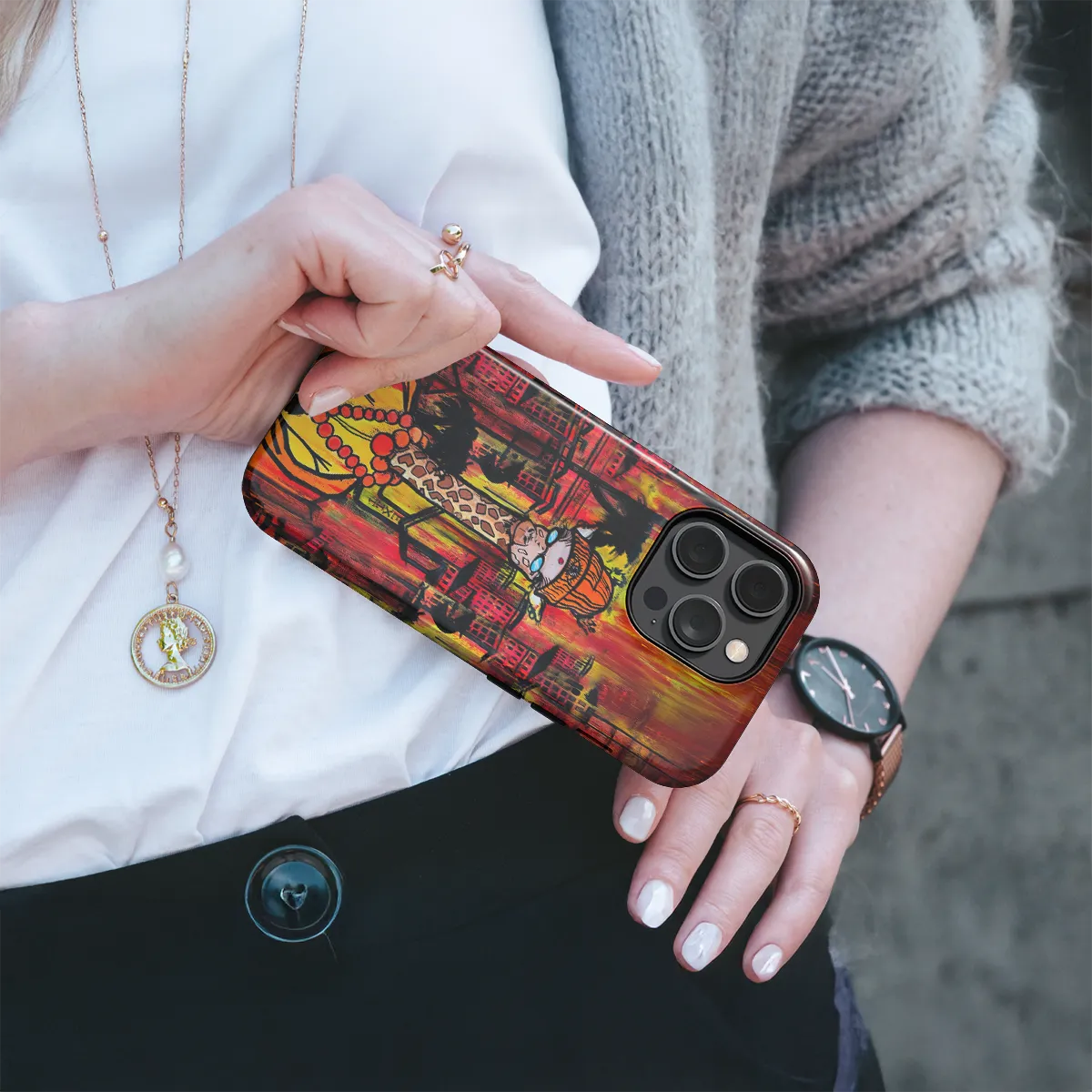 Menininko telefono dėklas - Žirafa