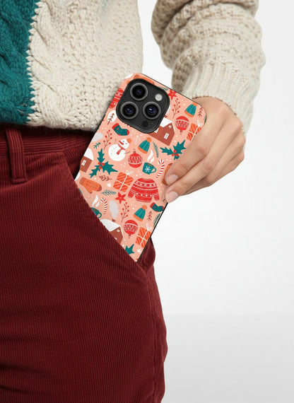 Hand putting phone case into pants pocket Telefono dėklas - Winter Keepsake