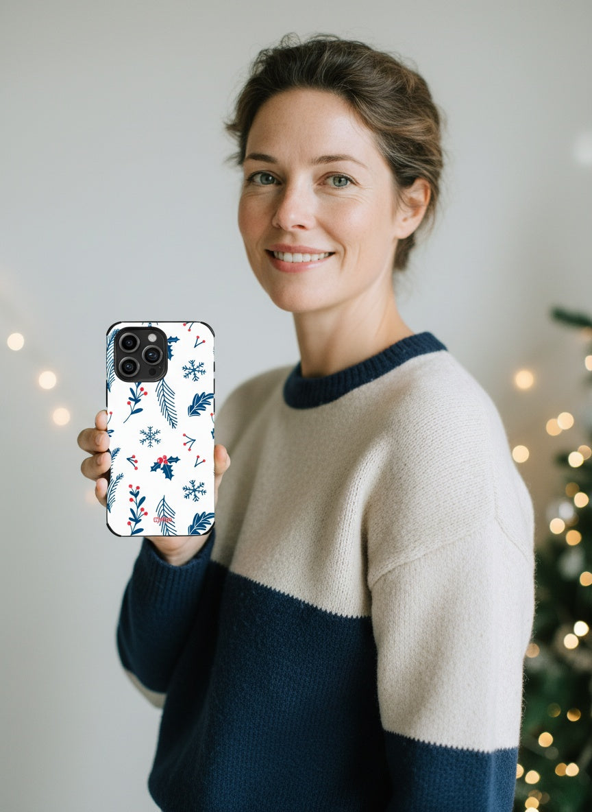 Person holding phone with Telefono dėklas - Nordic Neat