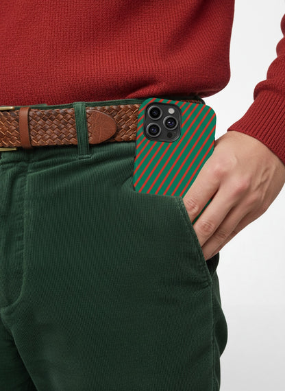 Hand putting phone case into pants pocket Telefono dėklas - Candy Cane