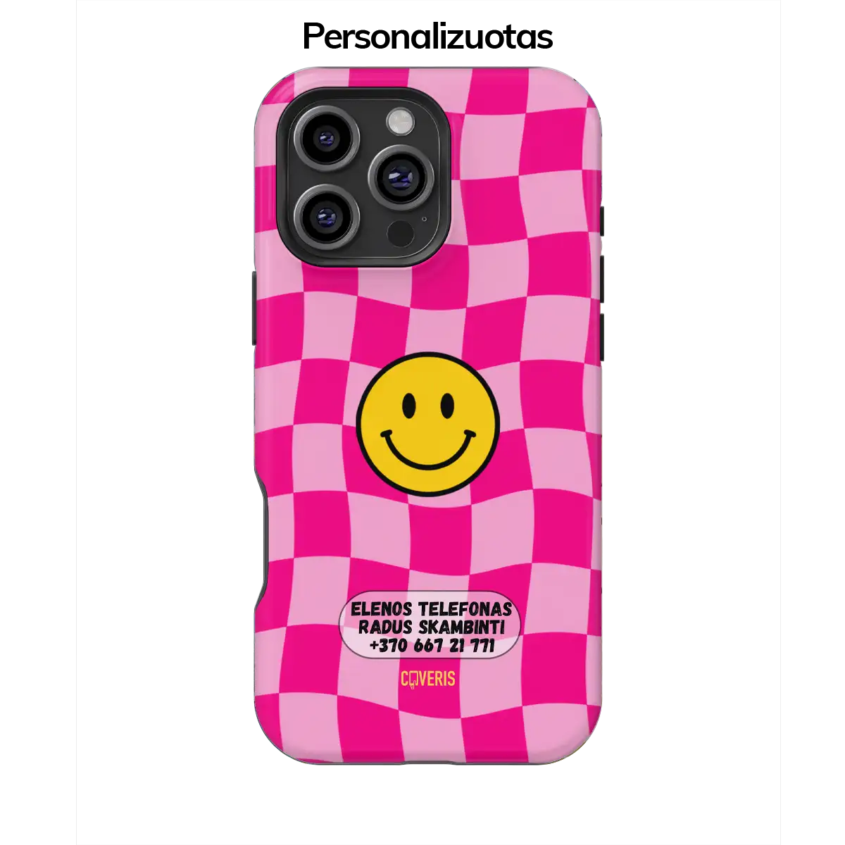 Telefono dėklas - Smile Pink