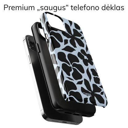 Telefono dėklas - Black flowers
