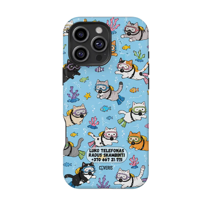 Telefono dėklas - Scuba Cats