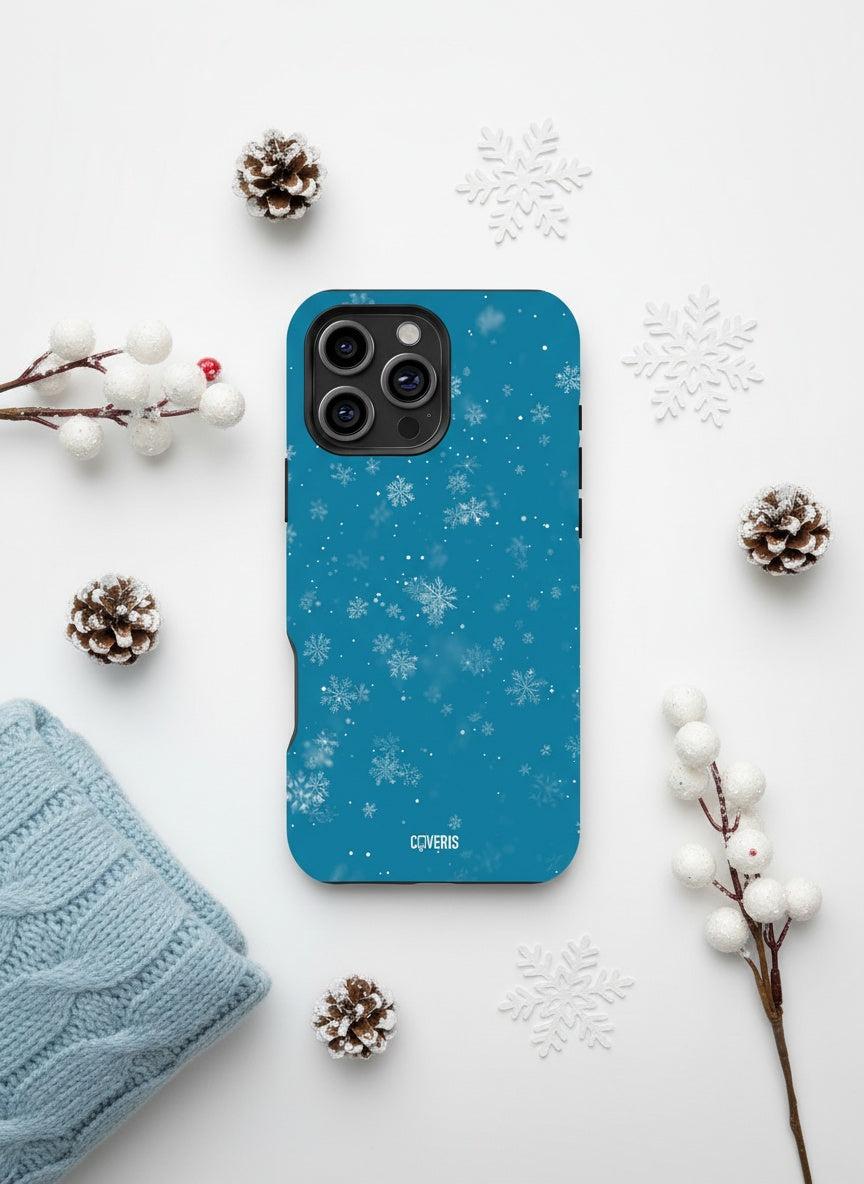 Flat lay composition of phone case Telefono dėklas - Snowfall