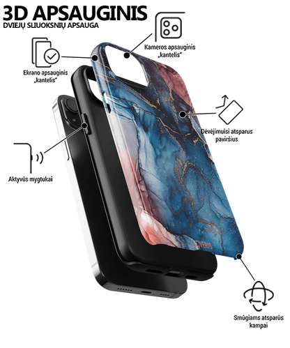 BLUE MARBLE - iPhone 14 phone case
