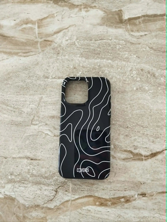 iPhone 15 Pro Max Premium SAUGUS telefono dėklas - Black lines
