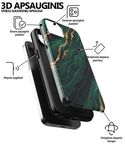 GREEN MARBLE - Samsung A55 phone case