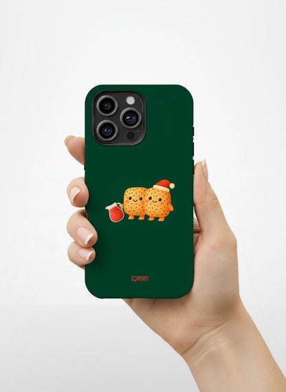 Hand holding phone case from above Telefono dėklas - Kūčiukai