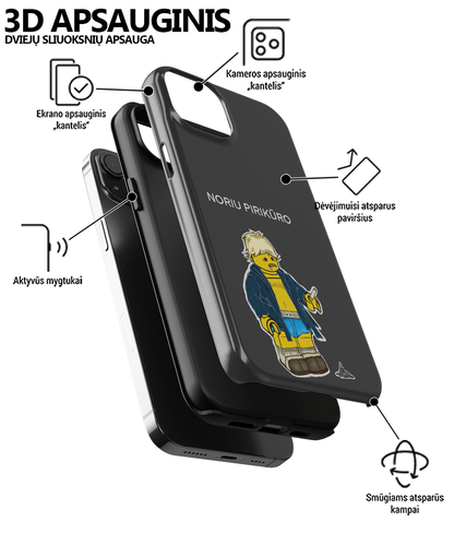 Pirikuras - Google Pixel 8A telefono dėklas