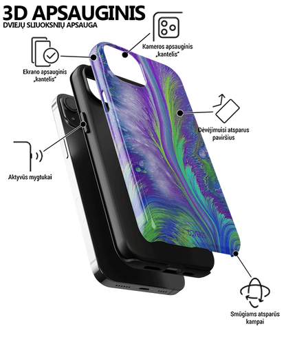 PURPLE FEATHER - iPhone 13 phone case