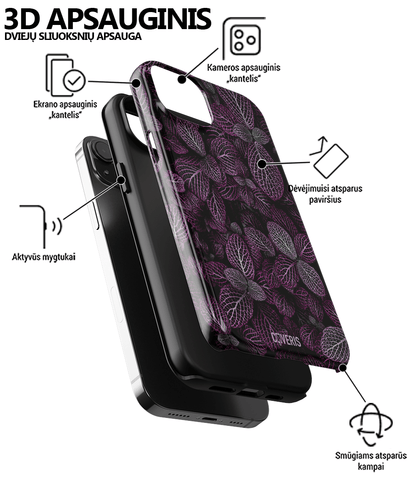 PURPLE LEAFS - iPhone 15 Pro max phone case