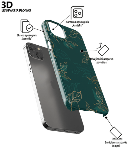 DRAWN LEAFS - Samsung Galaxy A40 telefono dėklas