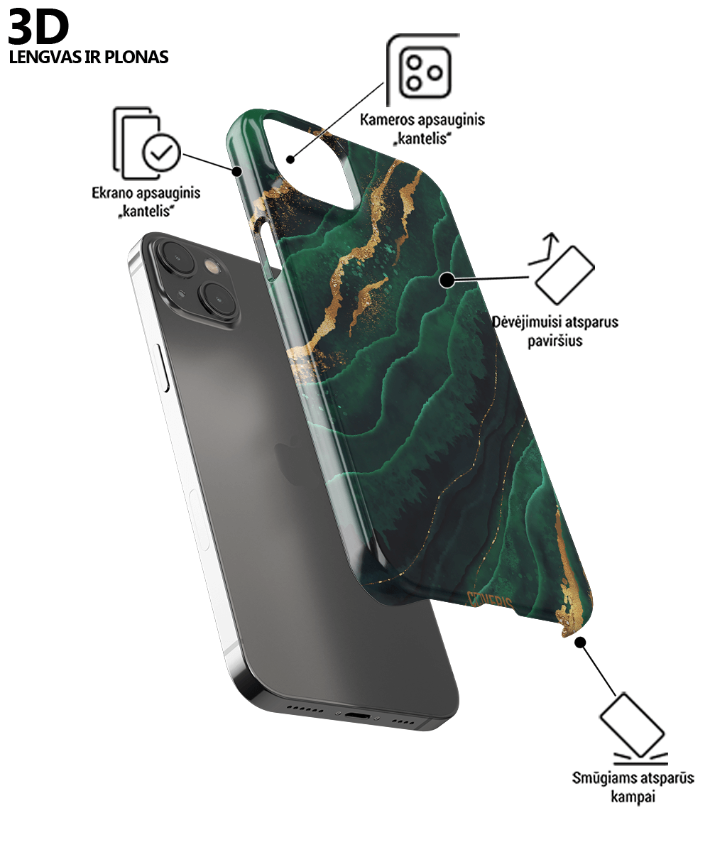 GREEN MARBLE - Samsung Galaxy S21 plus telefono dėklas