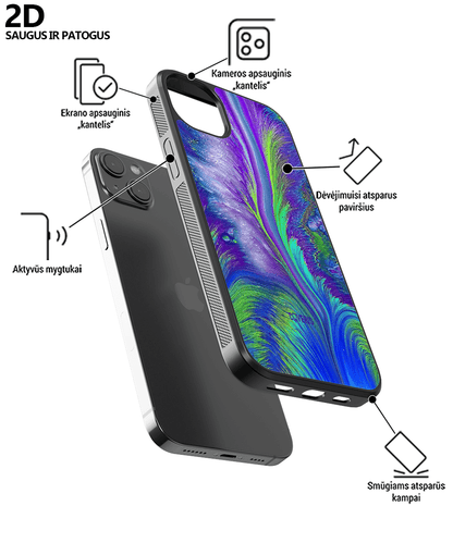 PURPLE FEATHER - Samsung Galaxy Fold 4 telefono dėklas
