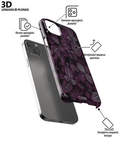 PURPLE LEAFS - Samsung Galaxy S22 plus telefono dėklas